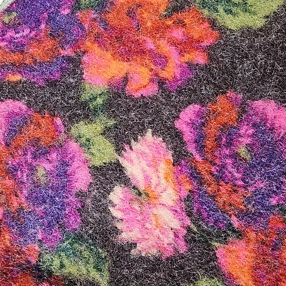 'By Anthropologie' Fuzzy Long Sleeve Floral Sweater - Picture 6 of 7